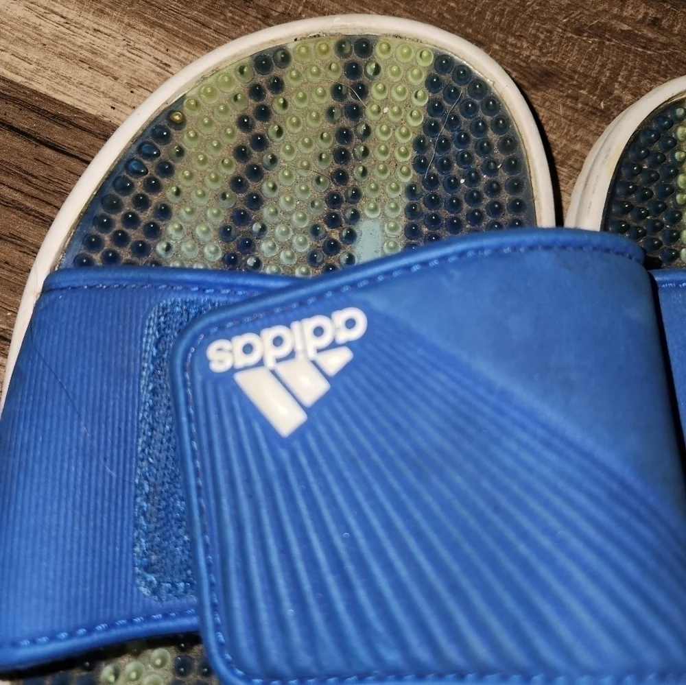 Adidas Blue Slides Size 6